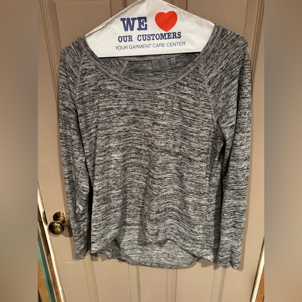 Athleta Heather Gray Crew Neck Top